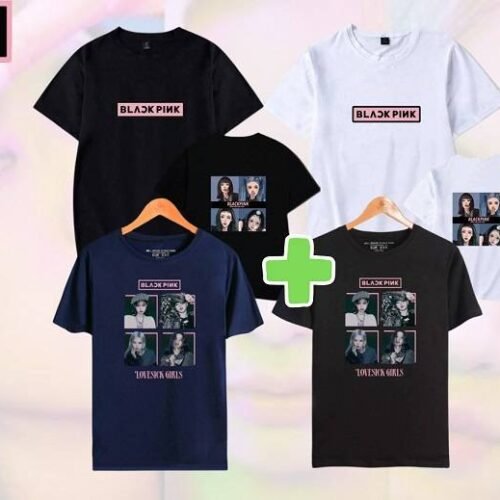 Blackpink Summer Pack: T-Shirt + T-Shirt + FREE Socks & Keychain