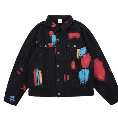 Kanye West Splash Ink Denim Jacket