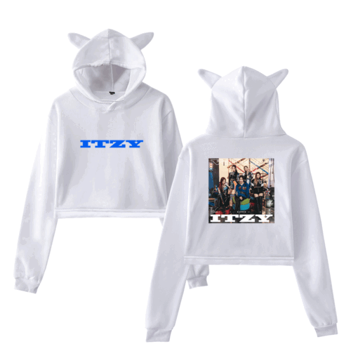 Itzy Voltage Cropped Hoodie #2