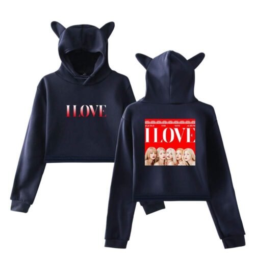 Gidle Cropped Hoodie #3