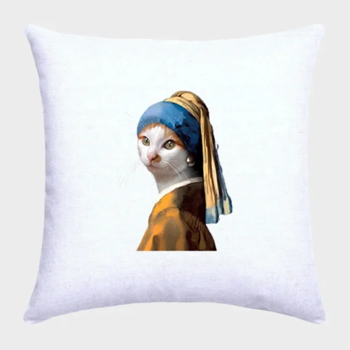 Van Gogh Cat Pillow #1